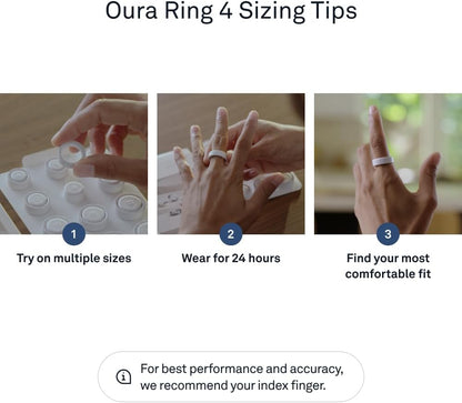 Oura Ring 4 - Silver - Size 8 - Size Before You Buy